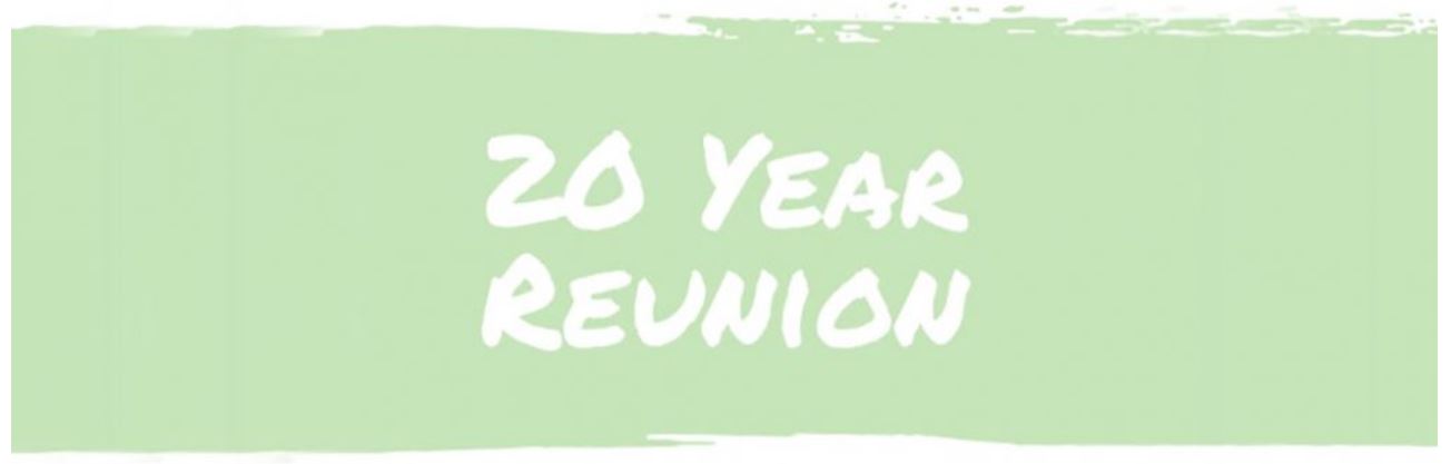 20 year reunion text 