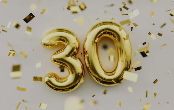 Gold Balloons 30 