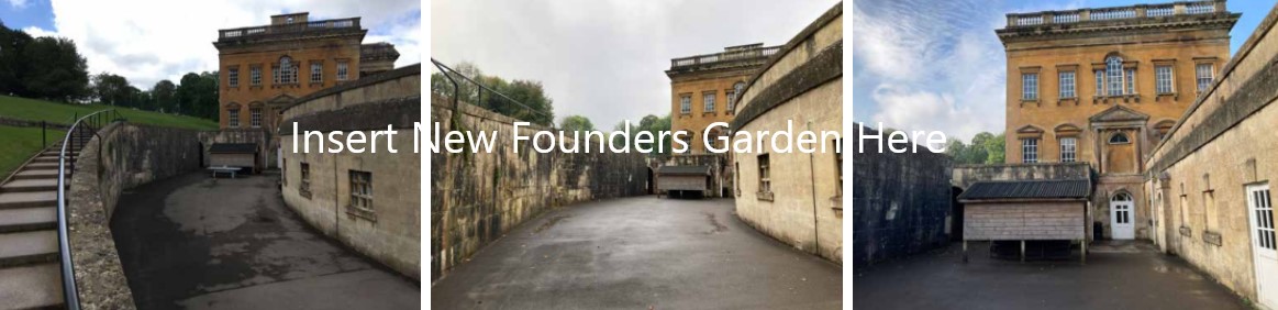 New Founders Garden area