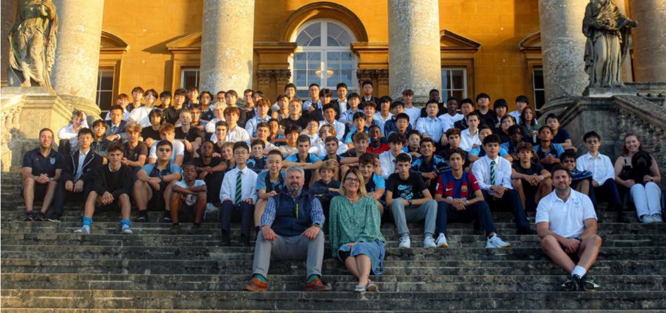 group shot on steps 