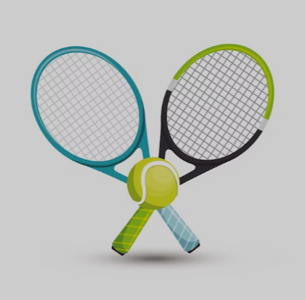 Tennis rackets and ball 